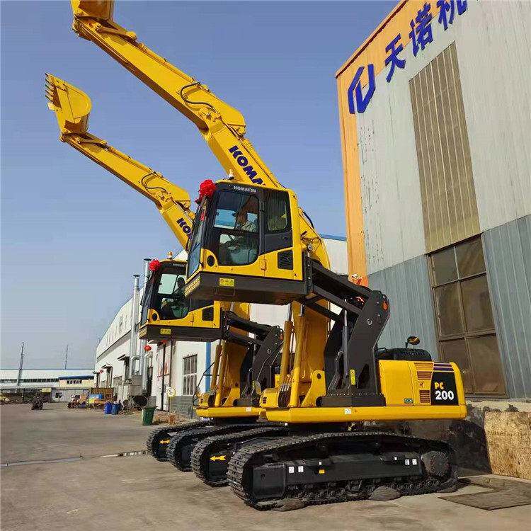 20吨挖机升降驾驶室铁路火车厢卸料平仓驾驶楼改装现货60°旋转