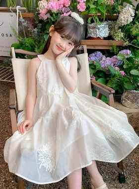 英国next ttat女童夏季公主裙2025女孩夏天吊带裙儿童夏装连衣裙