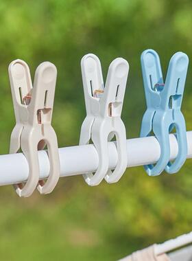 KM日式晒被夹子大号开口夹衣服晾晒夹子家用塑料固定扣晒被子夹