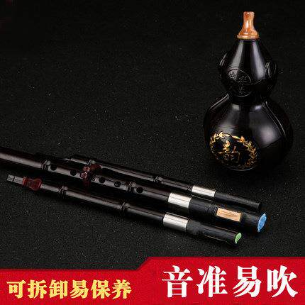 新款直销吹奏乐器仿乌木竹节加装饰胶木葫芦丝适合中小学初学c调