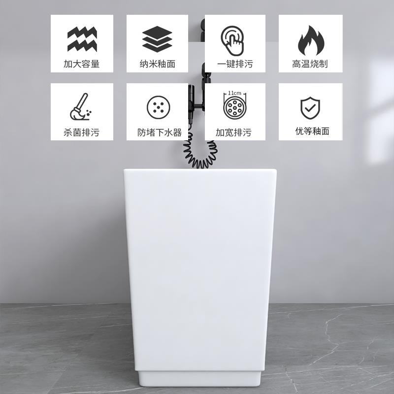 W*家用布拖池窄长型卫F97M6J65生间阳台拖把池极窄小号小型户洗拖