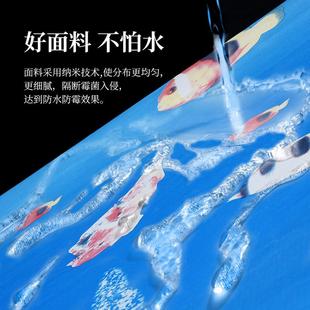 卫生间浴帘布防水门帘窗帘布隔断帘拉帘加厚浴帘免打孔浴帘杆套装