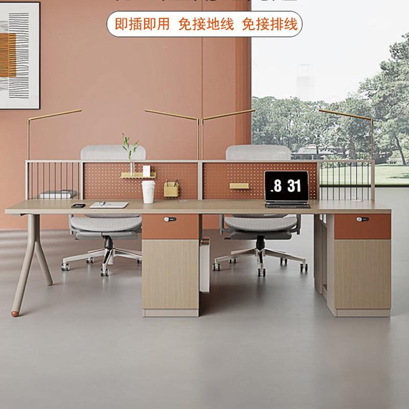 深圳职员办公桌简约现代24/6人位家具办公室员工电脑桌椅组合卡座
