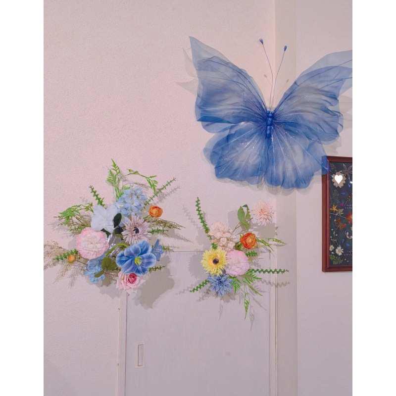 陈手工打卡甜品店巨型咖啡店商业道具打卡中庭美橱窗蝴蝶