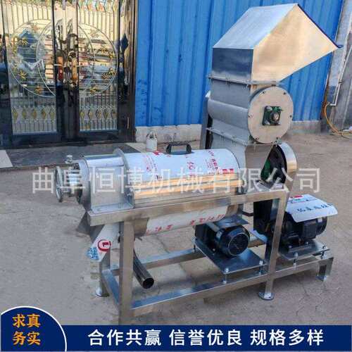 大型梨榨汁设备 工业螺旋榨汁机 刺梨榨汁机 商用生姜破碎榨汁机