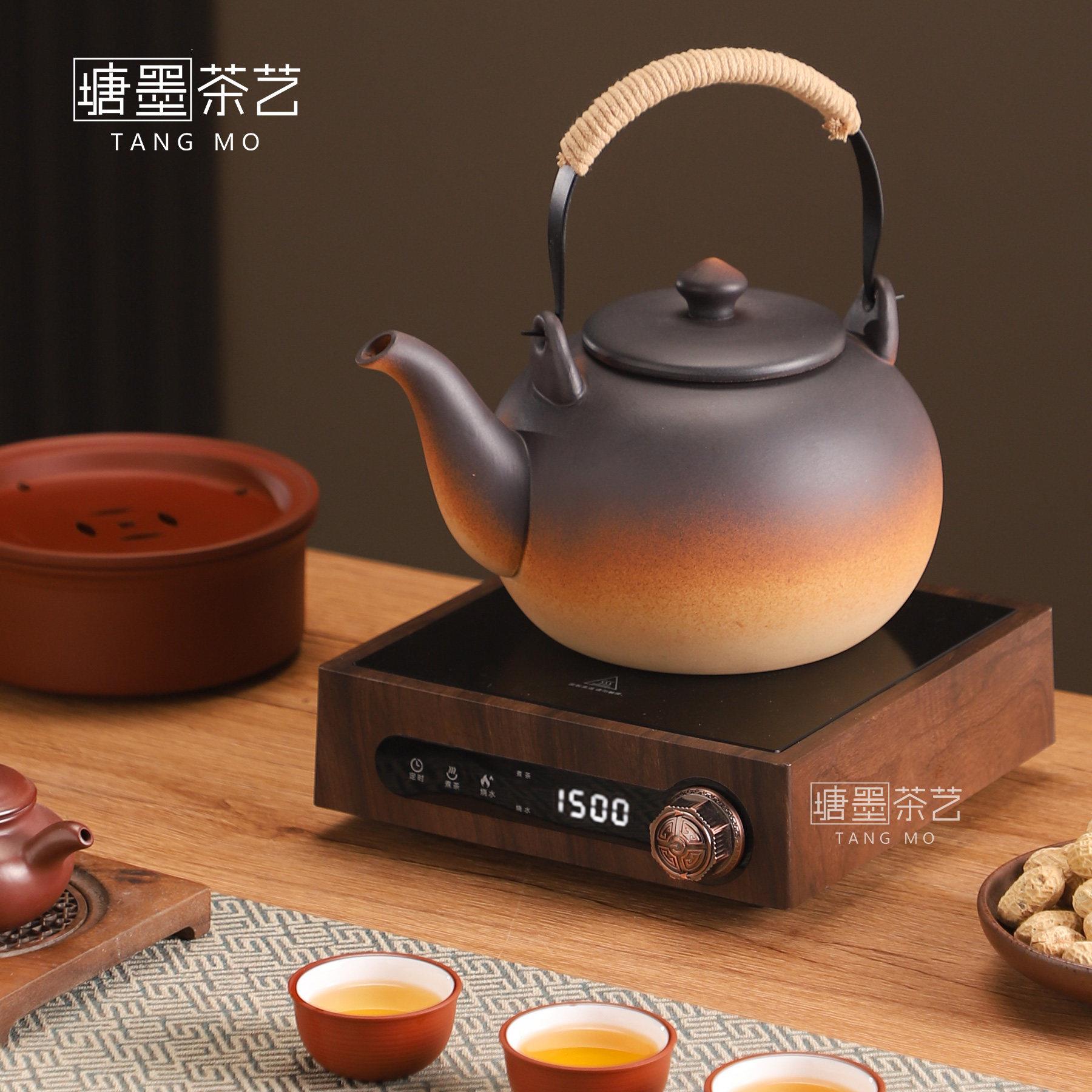 1.9升家用明火烧水壶大容量陶壶带内胆煮茶陶瓷提梁壶煤气电陶炉