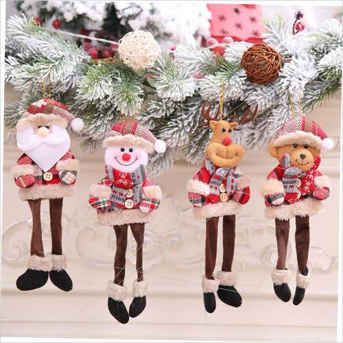 Christmas tree pendant doll gingham leg pendant old man