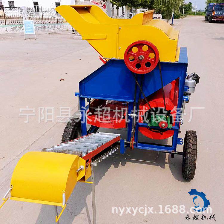 韩国农用花生摘果机喂入式花生摘果机干湿两用自动装袋秧果分离机