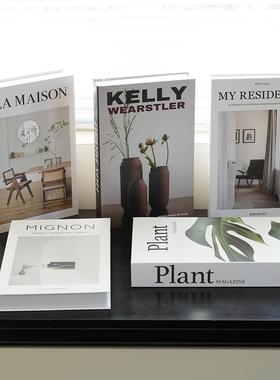 现代简约仿真书桌面摆件 半手工假书装饰适用酒店民宿室内家居