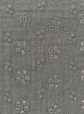 MB170826-2  全棉双层绉布绣花 花边 雕孔绣花 打孔绣花