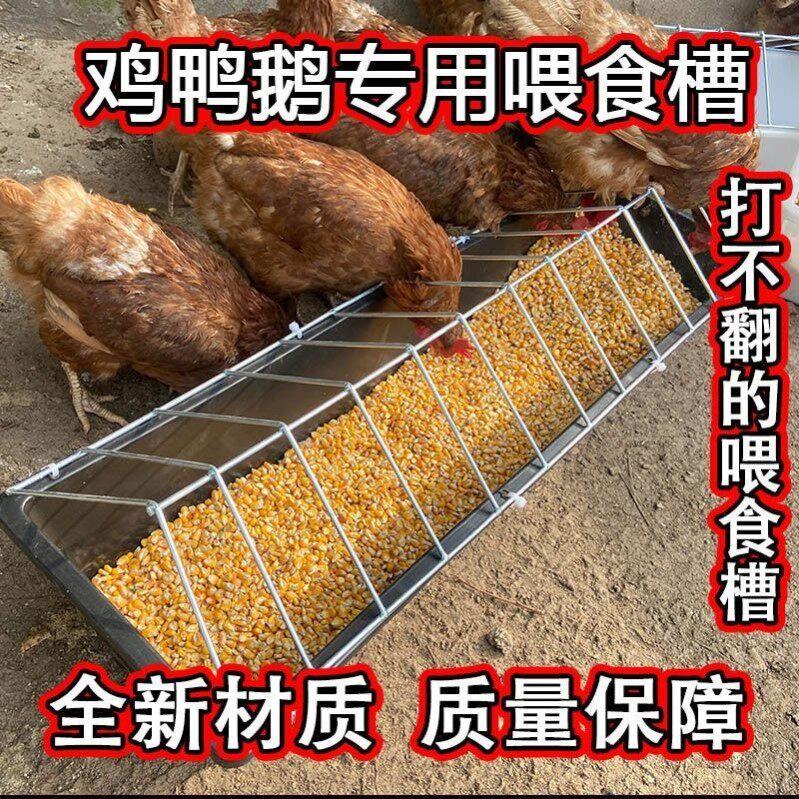 新款喂鸡食槽养鸡自动喂食器散养鸡喂鸡神器鸡鸭鹅打不翻牛筋食盆