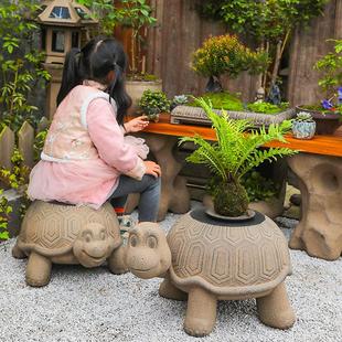 庭院户外石凳花园露台阳台创意造景石墩中国风装 饰动物新品