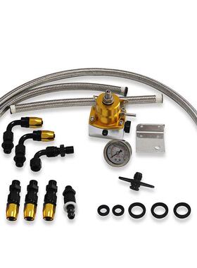 汽车铝制EFI通763用可调油压力调节燃器增软压器10p0siAN6带表管