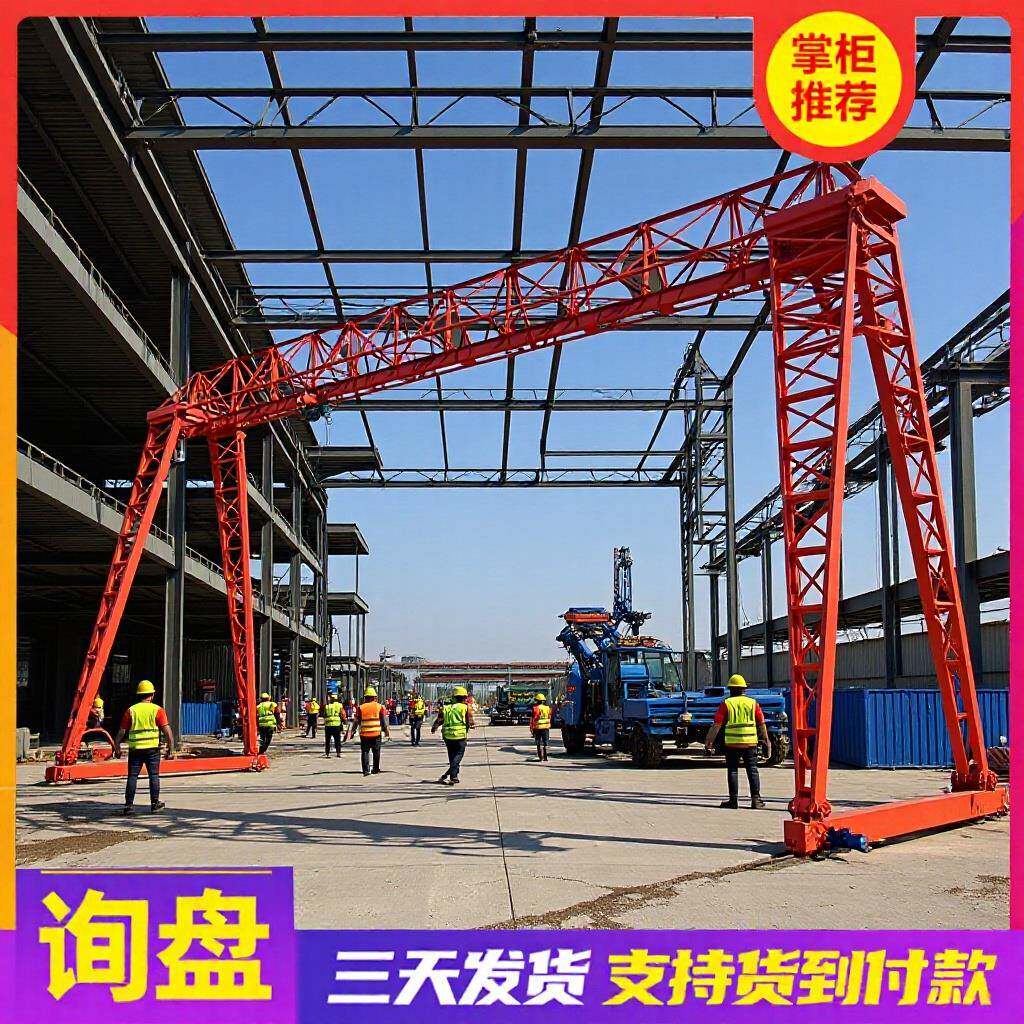 厂家出售花架龙门吊 大型电动葫芦遥控操作便捷门式起重机龙门架