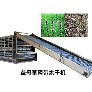 益母草网带式烘干机不锈钢中药材烘干机器循环链条干燥机器