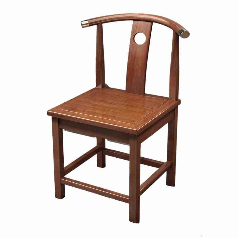 实木围椅圈椅新中式家用泡茶主人靠背禅椅月牙椅餐椅太师茶桌椅子