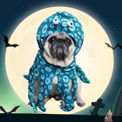 Pet Halloween Octopus Standing Funny Dog Cat Costume