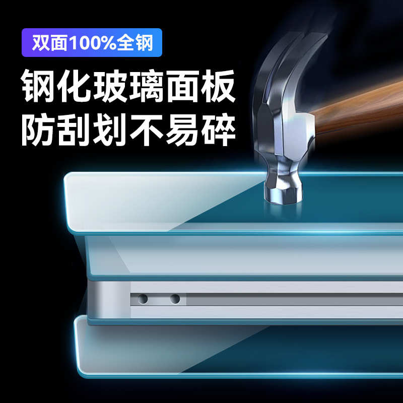 双面超薄LED抽画灯箱钢化玻璃吊挂橱窗广告牌展会耐磨工厂直发