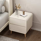 简约现代奶油风实木儿童床头柜意式 极简卧室轻奢