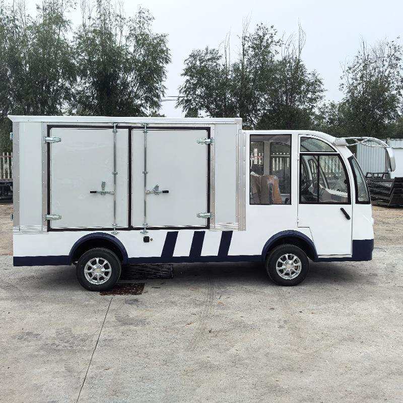 新能源电动厢式货运车四轮快递车油电两用保温车大功率冷藏地摊车