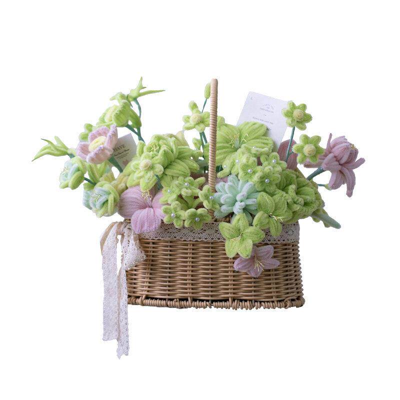 扭扭棒手工花束花篮成品diy材料520毕业季送朋友送闺蜜老师礼物