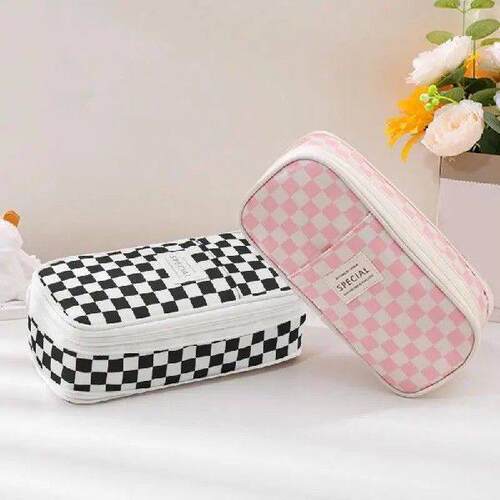 Pencil Pouch Pencil Cade Double Zipper Organizer Storage