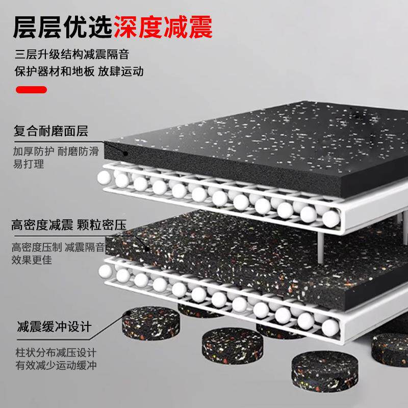 现货室内地板跑步机跳绳地胶家用哑杠铃缓冲拼接地垫子健身房地垫