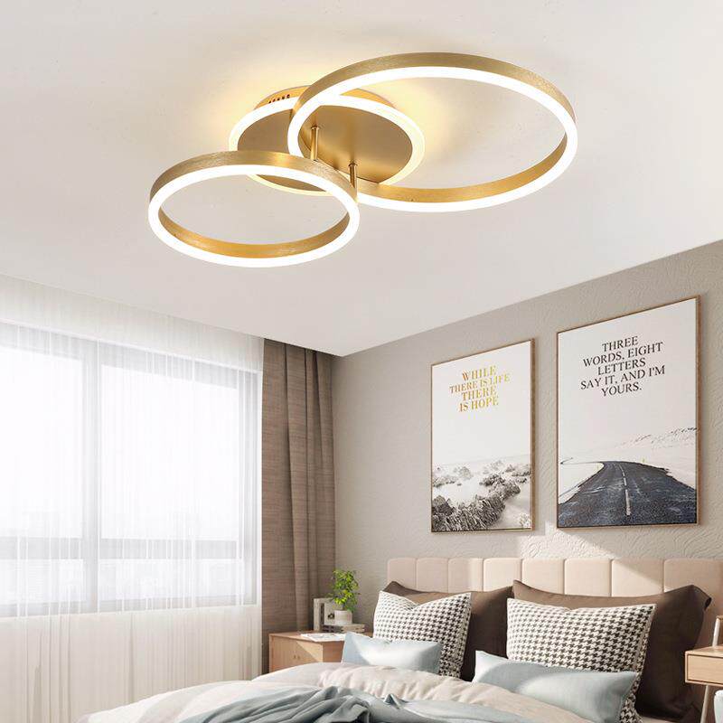 北欧现代简约客厅灯个性创意大气家用圆环温馨浪漫卧室led吸顶灯