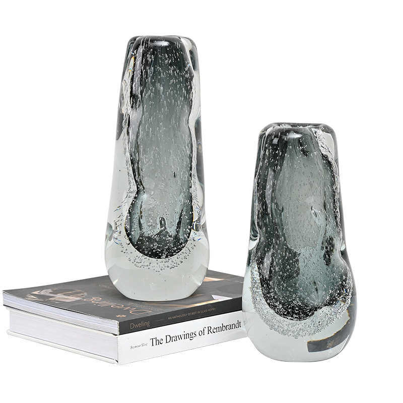 现代简约气泡琉璃花瓶厚重摆件售楼处样板间客厅电视柜桌面装饰品,家居饰品,花瓶,淘宝优惠券,粉丝福利购,淘宝优惠卷