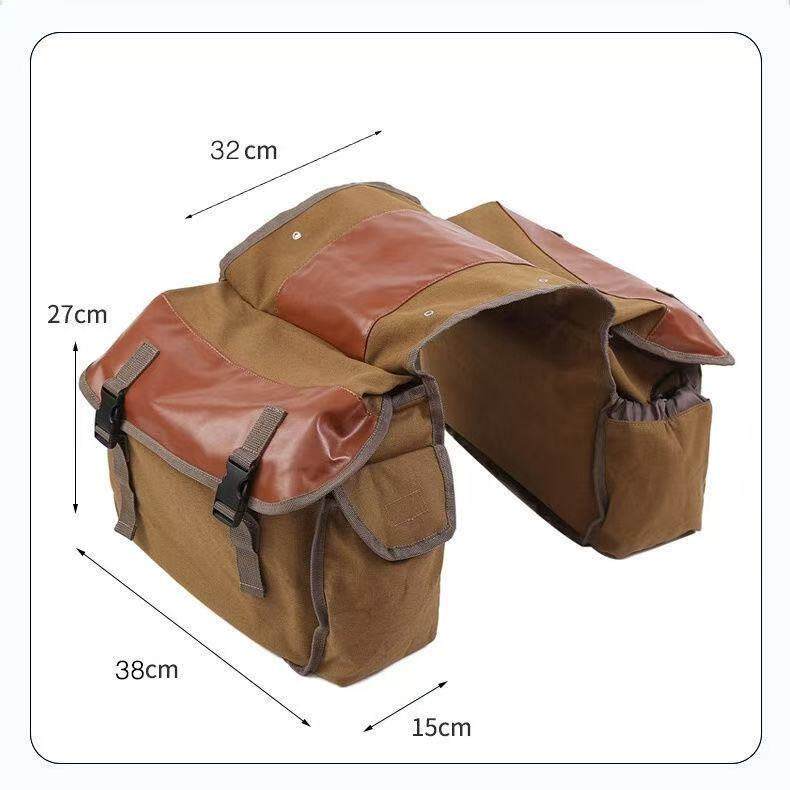 覆古户外自行车后座驮包电动车摩托车边包侧包通用双边挂包帆布包