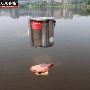 万众齐筏不锈钢活饵筏钓打窝器虾笼泥鳅水下定层可吊糠饼窝打底窝