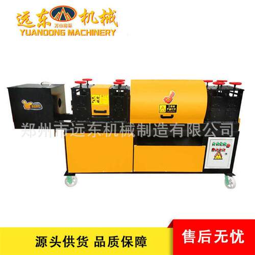 六轮钢管调直机圆管大棚管建筑工地脚手架全自动调直喷漆除锈机