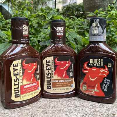 Bull's barbecue sauce美国进口烧烤调料 牛眼牌烟熏味烧烤