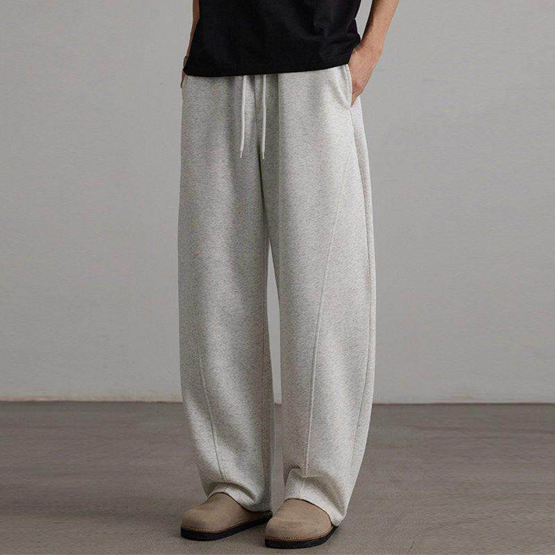 香港高端潮牌弯刀休闲裤男春季新款美式潮牌运动卫裤宽松直筒裤子