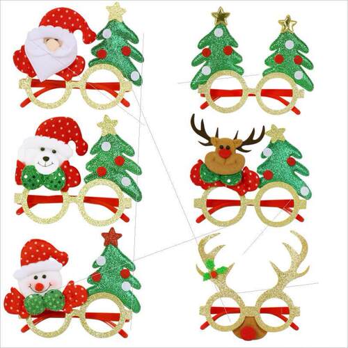 Christmas glasses Children adult party glasses decoration