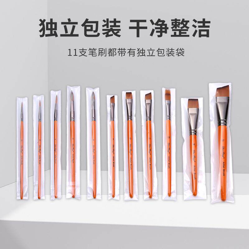 境热销面部彩绘跨HB12—1笔刷晕染渐刷水彩勾线排变笔专业压花刷1