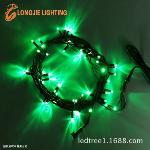 10米100灯橡胶线泡壳灌胶灯串 LED彩色发光串灯