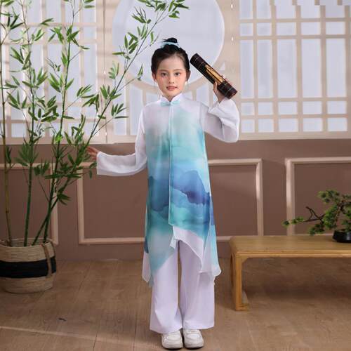 高档儿童朗演出服子规合弟唱学生运动会国学书童诗诵风表演中国毕