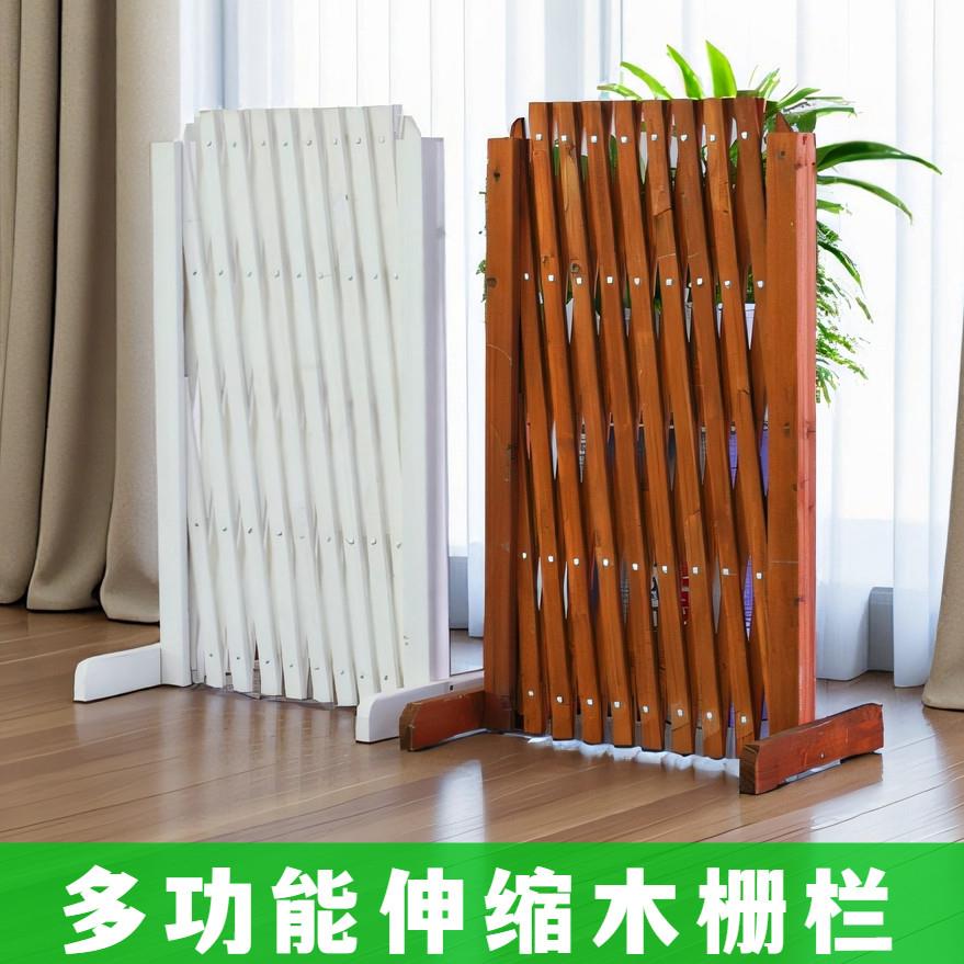 户外防腐木栅栏围栏室内宠物隔离阻拦门庭院花园隔断插地篱笆护栏图片