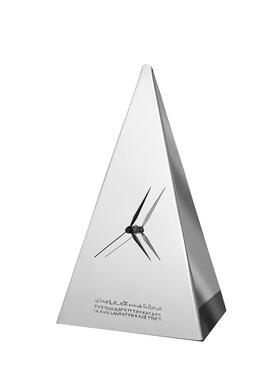 现简约不锈钢欧UYL式个性摆时钟台钟板件样房酒店代客厅桌面钟表