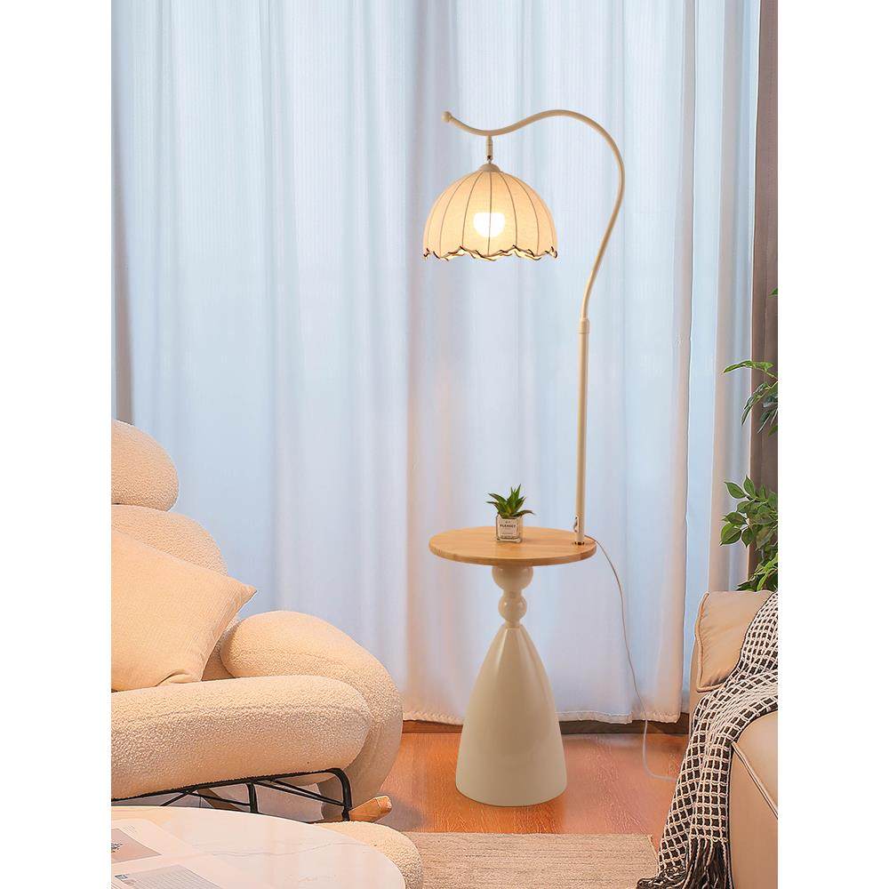 新奶油风格客厅沙发边桌落地灯卧室床头柜储物集成台灯温馨气氛灯,家装灯饰光源,装饰落地灯,淘宝优惠券,粉丝福利购,淘宝优惠卷