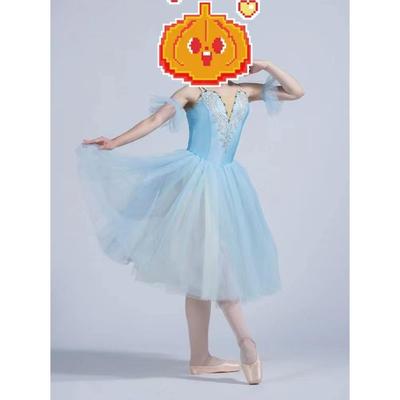 高档专业芭蕾舞裙成人女出服儿童长天款吊带蓬蓬演裙幼儿鹅纱跳舞