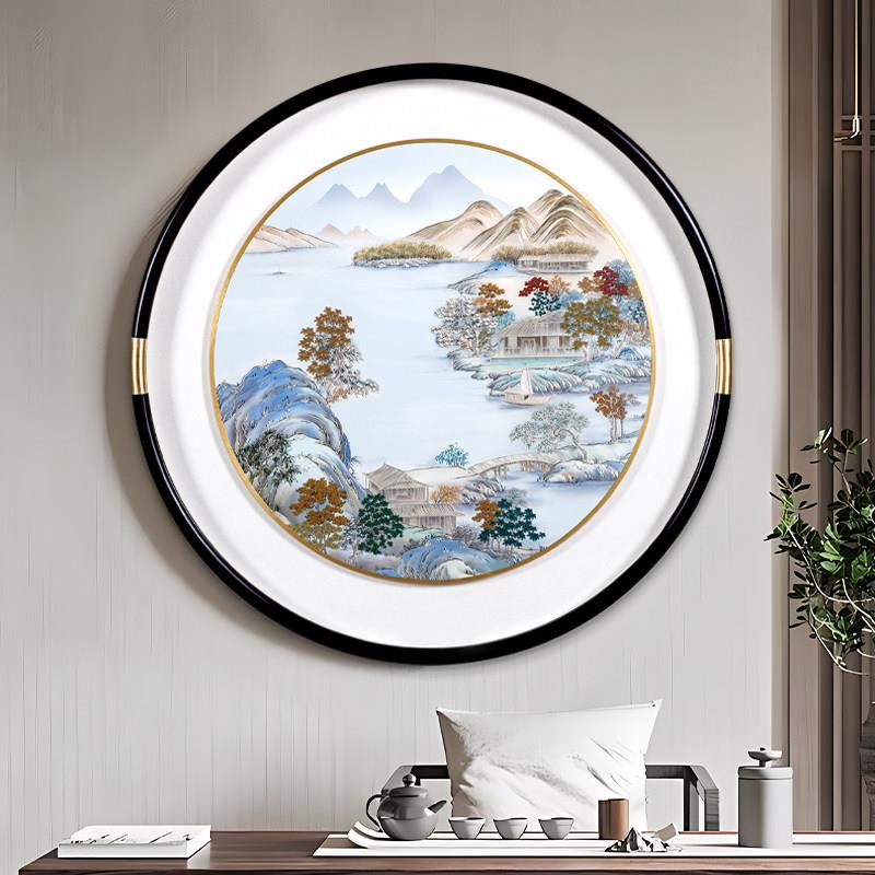 205新款铜雕画画 入户玄关走廊高xc背靠金端客厅沙发背景墙背靠金