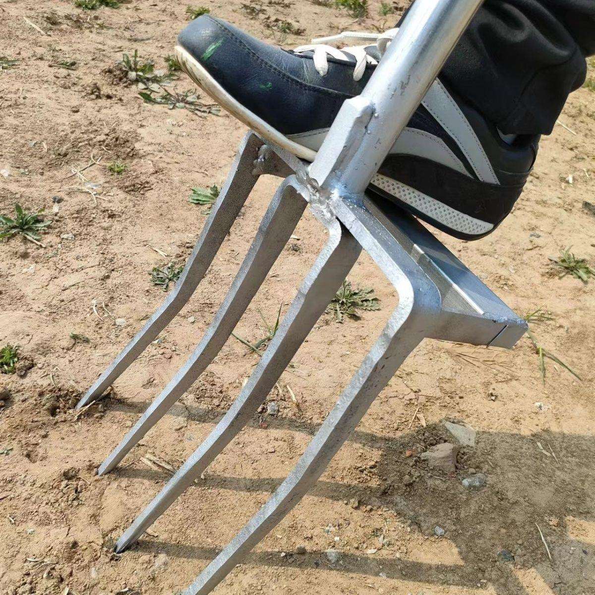 翻土神器松土人工翻地开荒省力四齿股叉高强度叉头挖葱蒜农用叉子