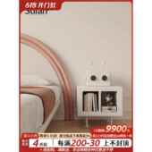 儿童房复古小柜子沙发边几阅读书柜设计师 机器人床头柜 70YF 新品