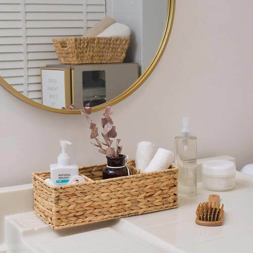 Water Hyacinth Storage Baskets for table 水葫芦草手工编织筐