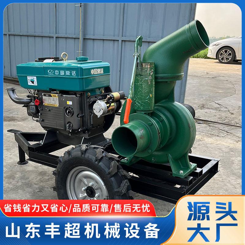 拖拉机后悬挂压水泵轴转动8寸10寸抗洪排涝农田浇地柴油抽水泵