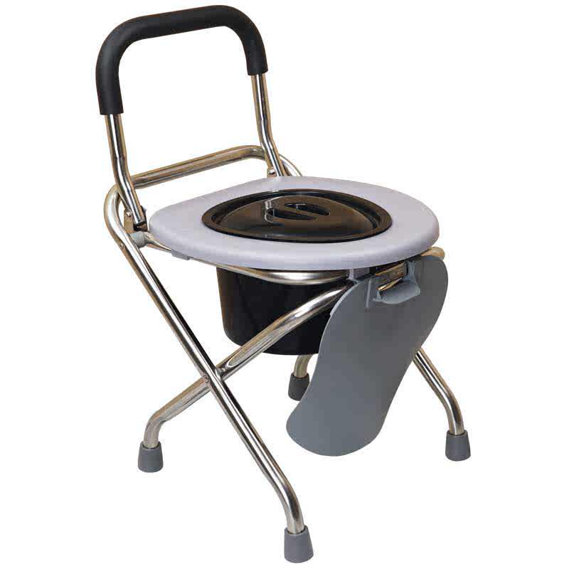 椅老年人厕所折叠便坐坐便器马桶简易家用凳不锈钢孕妇移动可携式