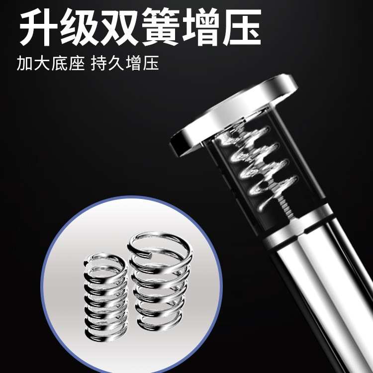 免打孔伸缩杆晾衣杆浴帘杆窗帘杆罗马杆 304不锈钢双弹簧增压撑杆