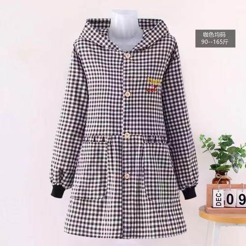 工作服代发长袖棉布穿衣围裙套装